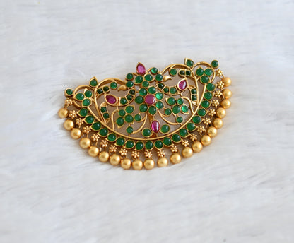 Matte finish green-kemp flower hair jewel dj-50824