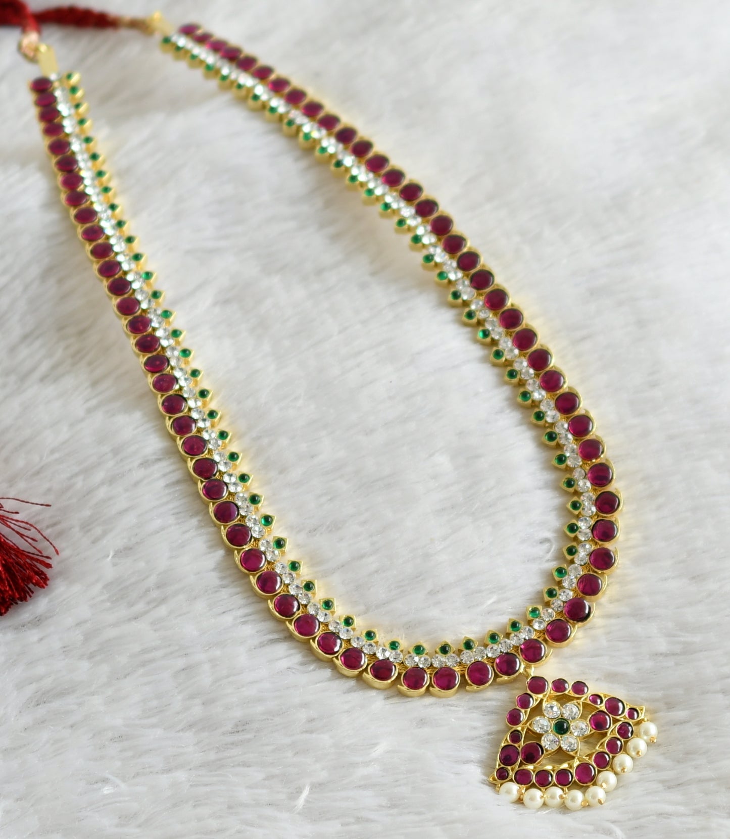 Gold tone precious kemp-green-white mango haar dj-48890