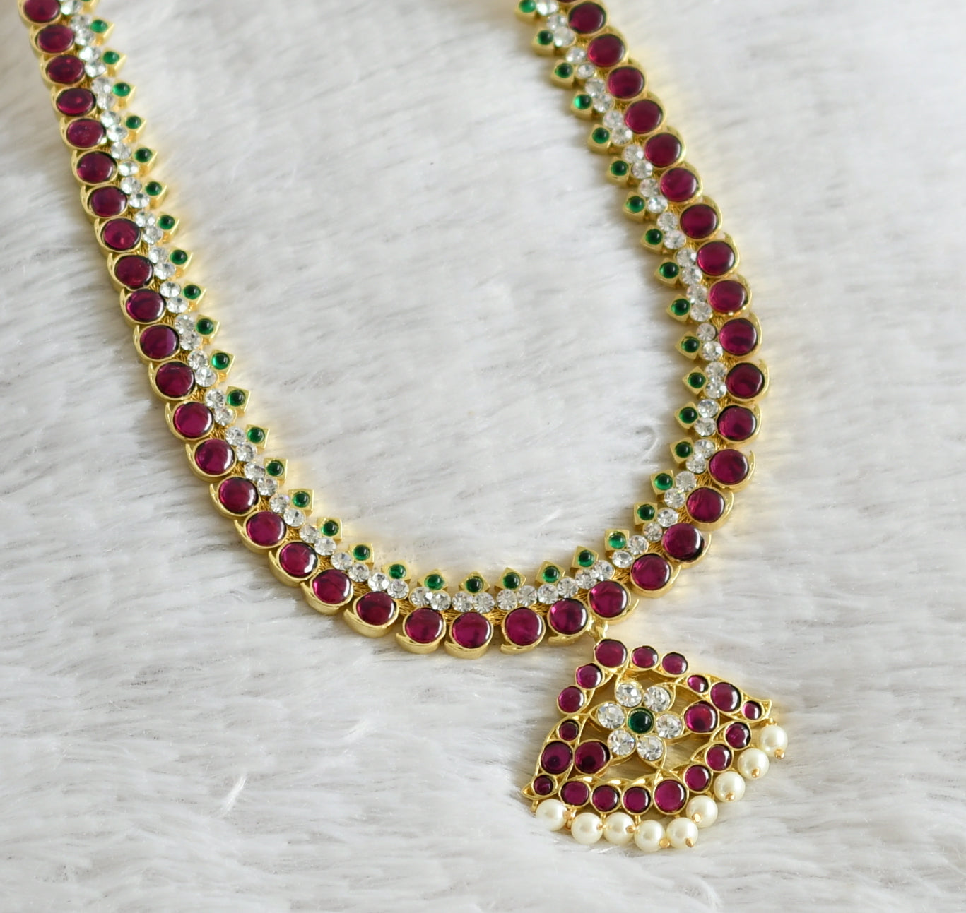 Gold tone precious kemp-green-white mango haar dj-48890