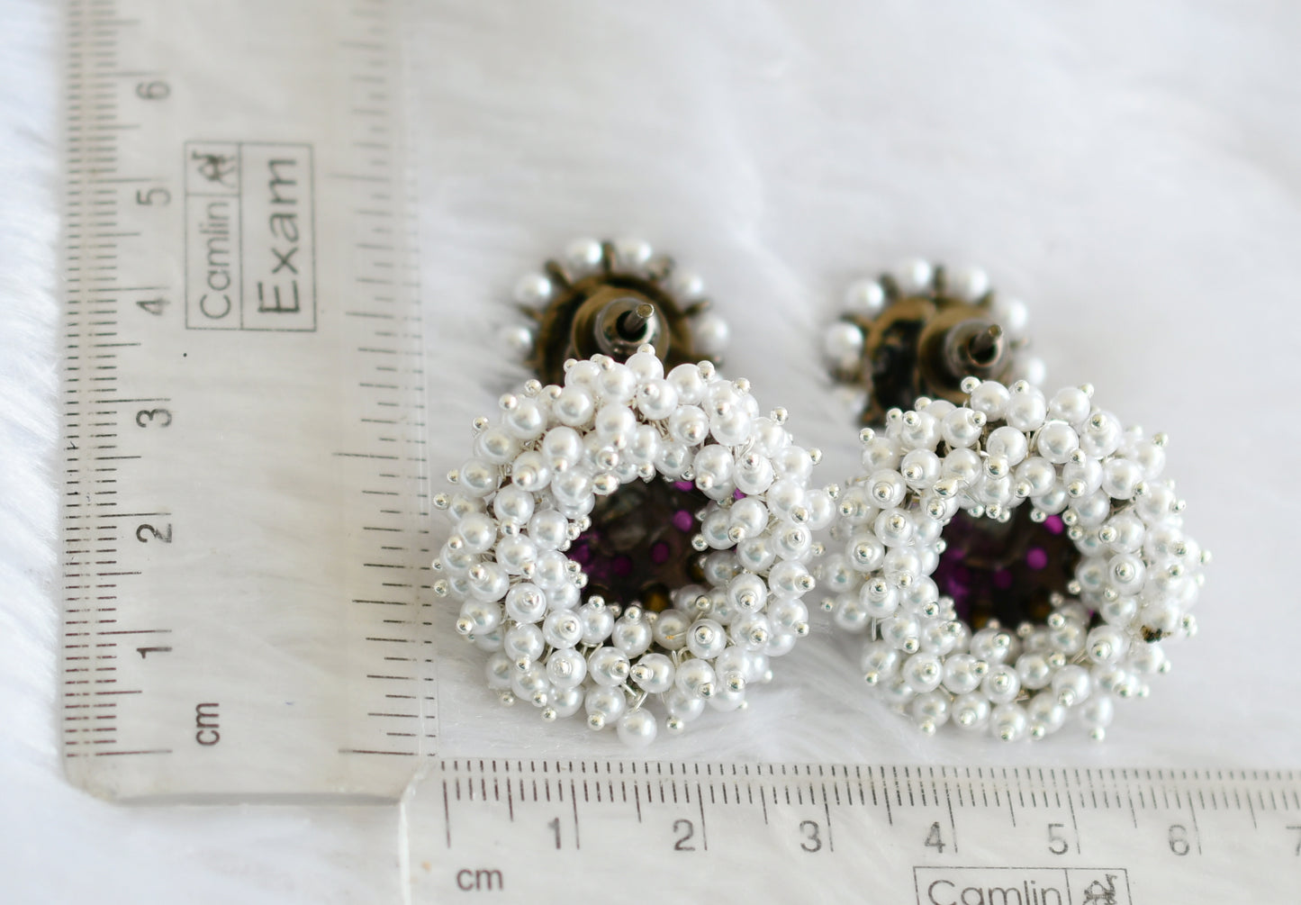 Black finish precious kemp pearl jhumkka DJ-50728