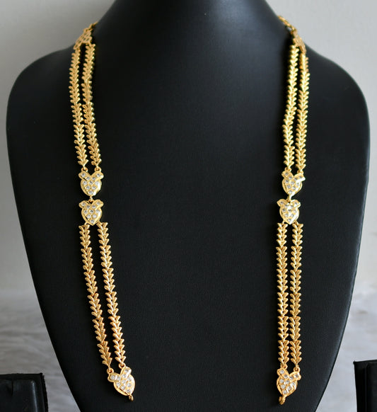 Gold tone ad white double layer chain for haar dj-48923