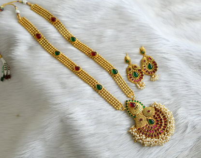 Antique kemp-green pearl cluster mango haar set dj-16465