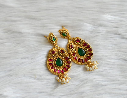 Antique kemp-green pearl cluster mango haar set dj-16465