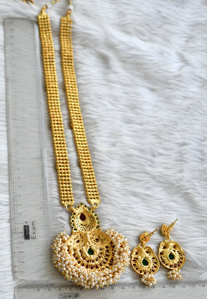 Antique kemp-green pearl cluster mango haar set dj-16465