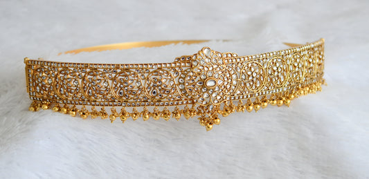 Matte finish white flower waist band dj-50858