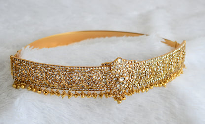 Matte finish white flower waist band dj-50858