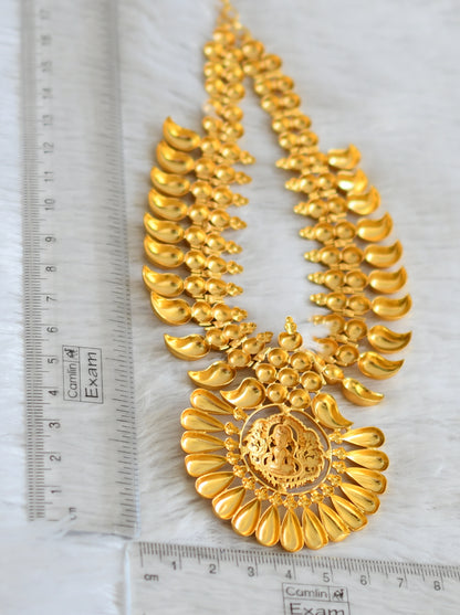 Matte gold tone kerala style lakshmi mango necklace dj-48943