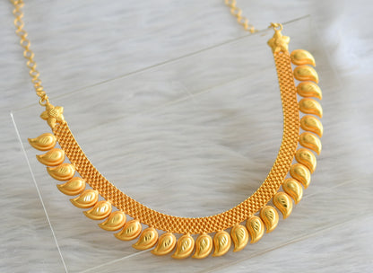 Matte gold tone kerala style mango necklace dj-43787