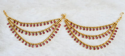 Antique gold tone kemp multi layer ear side chain dj-50884