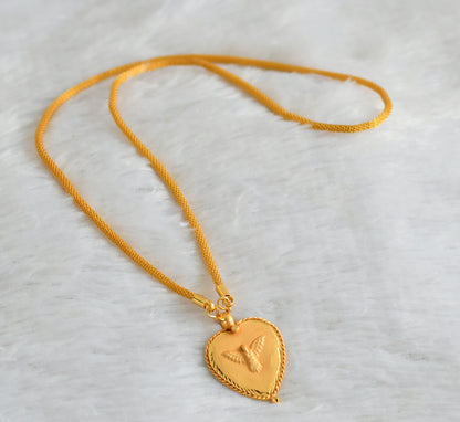 Gold tone 24 inches chain with heart pendant dj-47155