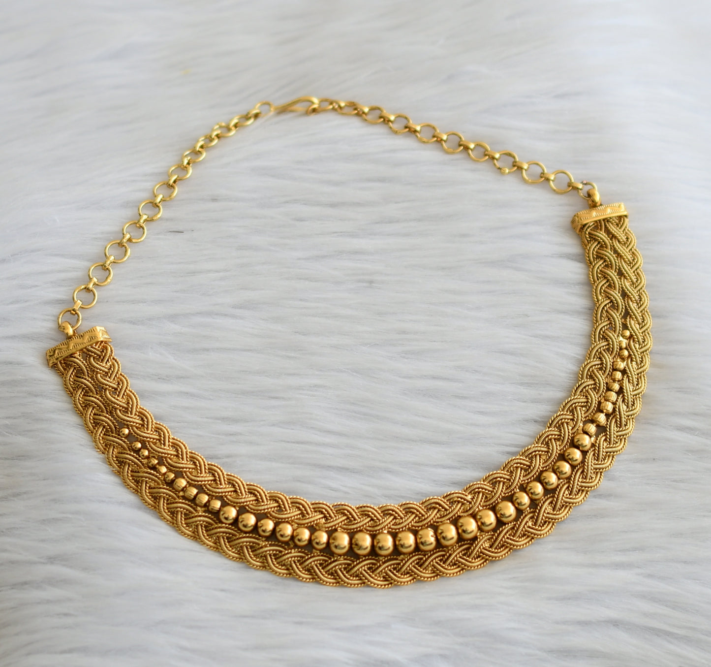 Antique gold tone necklace dj-45478