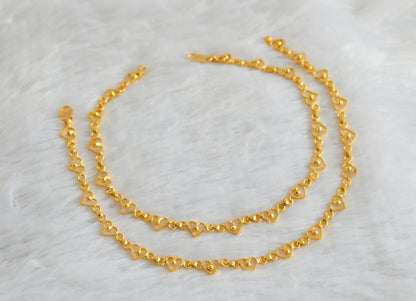 Gold tone heart anklets dj-47164