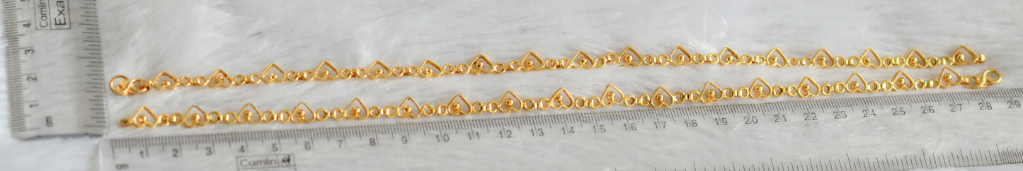 Gold tone heart anklets dj-47164