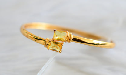 Gold tone yellow block stone bracelets dj-43817