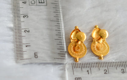 Gold tone head coin earrings dj-47185