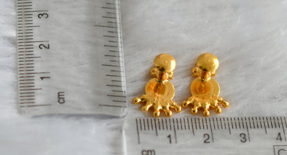 Gold tone head coin earrings dj-47186