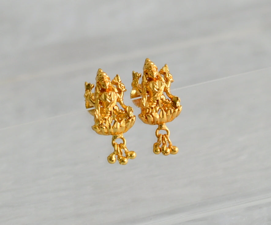 Gold tone lakshmi earrings dj-47178