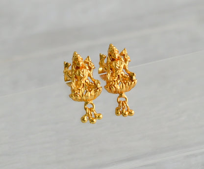 Gold tone lakshmi earrings dj-47178