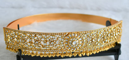 Matte finish white stone waist band dj-39795