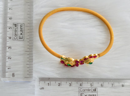 Gold tone pink-green Bracelet dj-03280