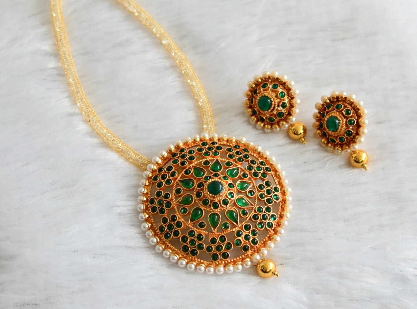 Antique Green round Necklace Set -dj09087