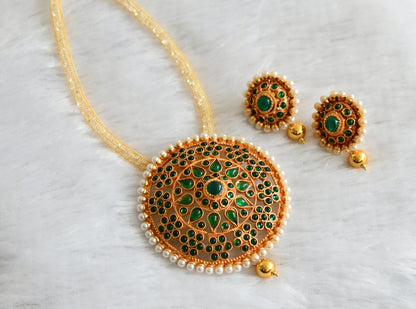 Antique Green round Necklace Set -dj09087