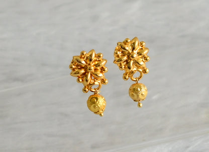 Gold tone flower earrings dj-47237