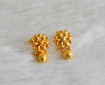 Gold tone flower earrings dj-47237