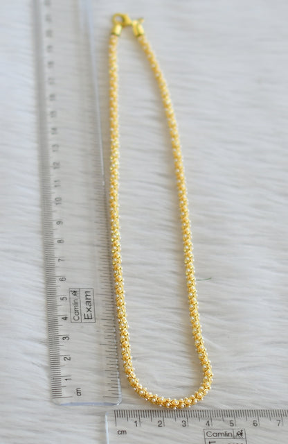 Gold tone 18 inches pearl chain dj-45553