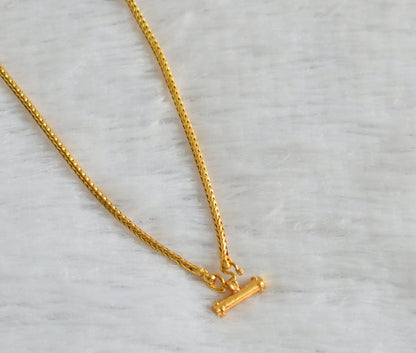 Gold tone 18 inches chain with small pendant dj-35941