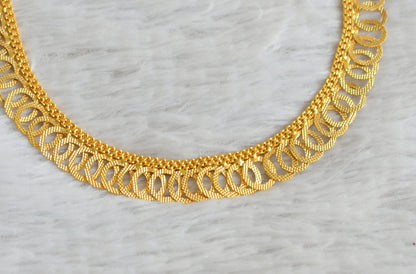 Gold tone kerala style round necklace dj-46560