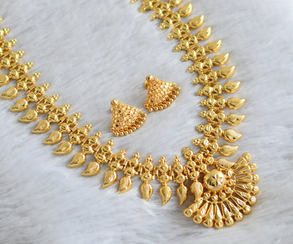 Gold tone kerala style mango haar set dj-47348