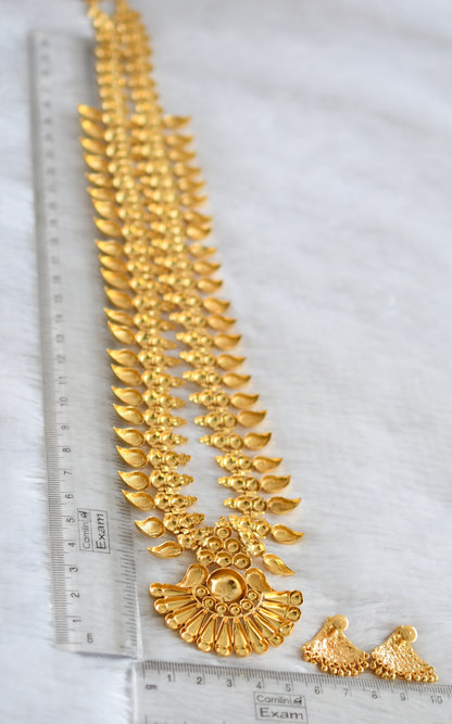 Gold tone kerala style mango haar set dj-47348