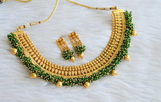 Antique green cluster necklace set dj-03885