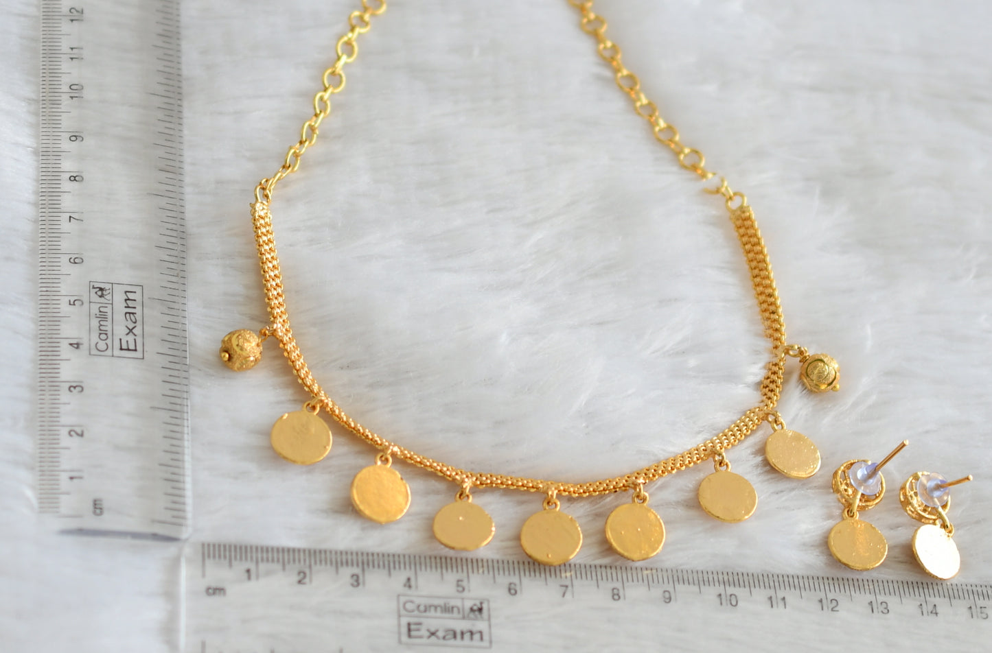 Gold tone kerala style necklace set dj-47350