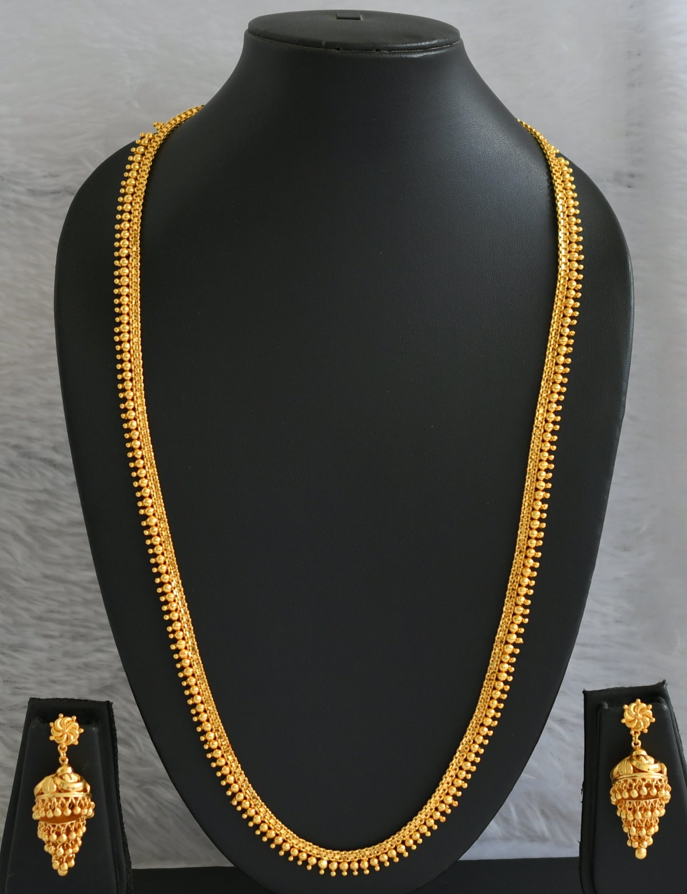 Gold tone kerala style haar set dj-44458