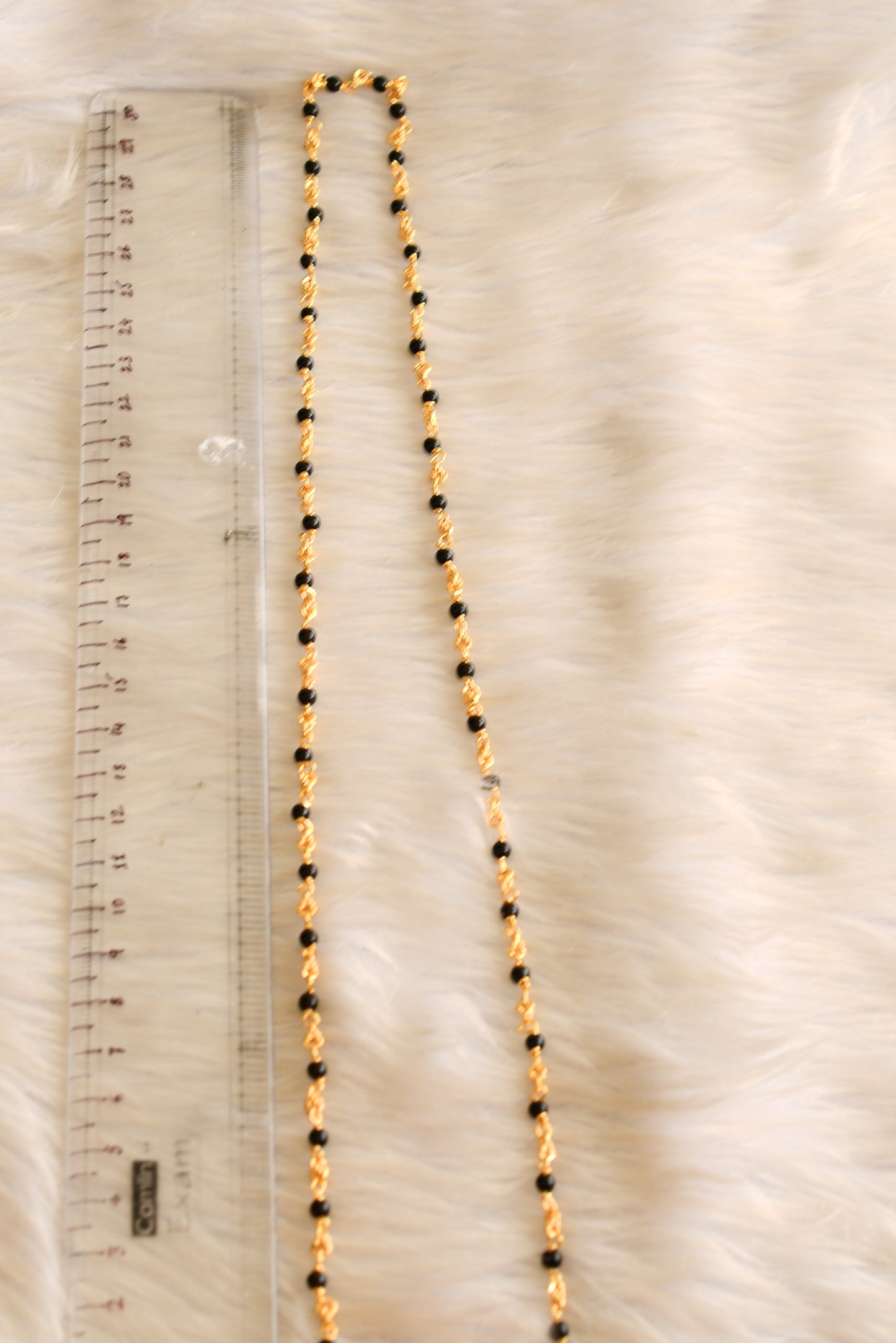 Gold tone 24 inches coral karimani mala/mangalsutra chain dj-42636