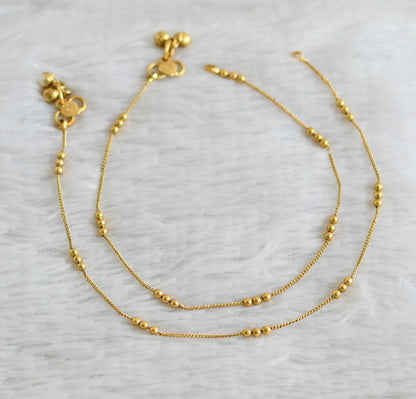 Antique gold tone ball anklets dj-49165