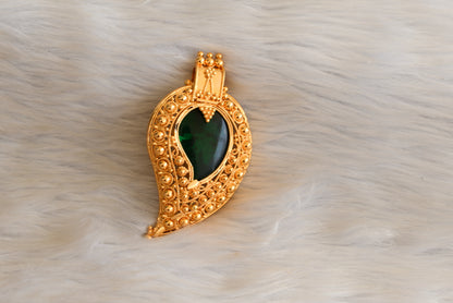 Gold tone Kerala style green mango pendant dj-42644