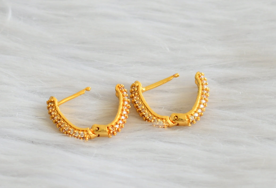 22K Gold Earrings For Baby with Cz - 235-GER15891 in 1.600 Grams