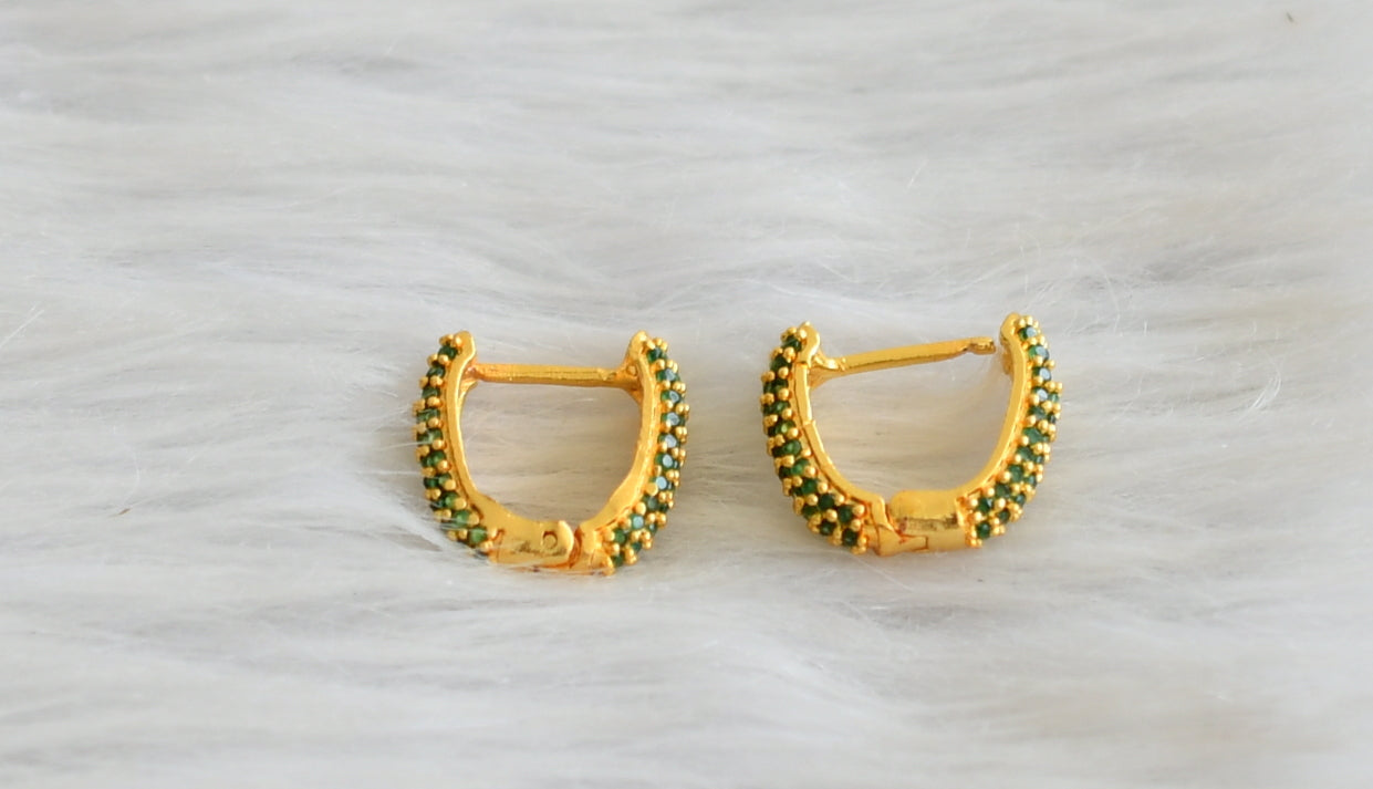 Stone hoop earrings, Pavé, Large, White, Rose gold-tone plated | Swarovski