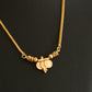 Gold tone Small Lakshmi coin short necklace dj-42625