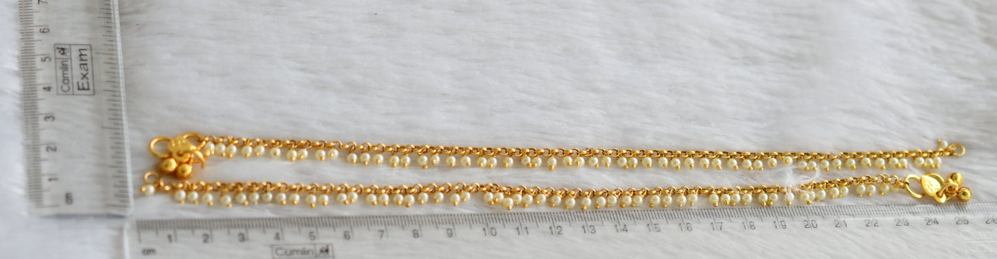 Matte finish pearl cluster anklets dj-47367