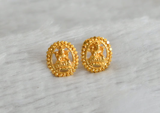 Gold look alike lakshmi oval earrings/stud dj-49207