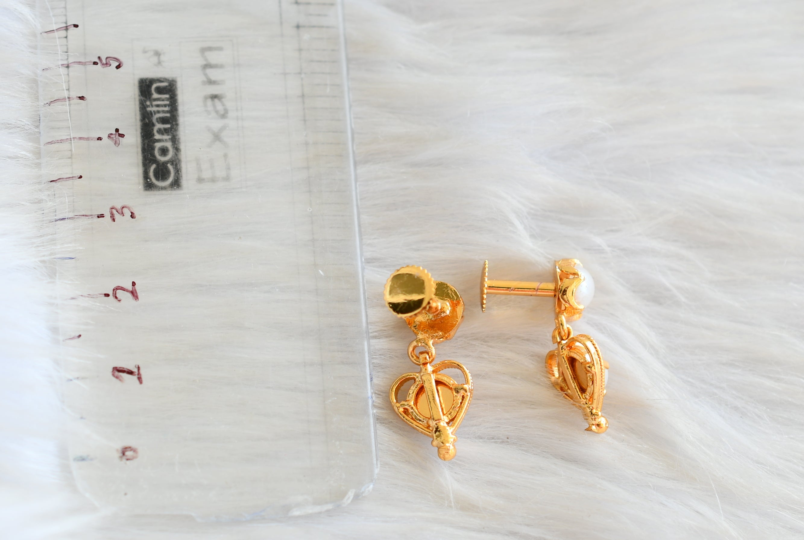 Buy Estele Gold Plated CZ Loop Designer Earrings for Women Online