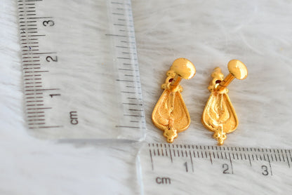 Gold look alike pink stone screw back earrings/stud dj-49216