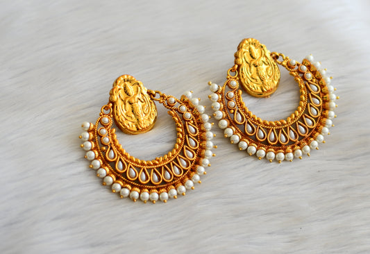 Antique pearl lakshmi bali earrings dj-16553