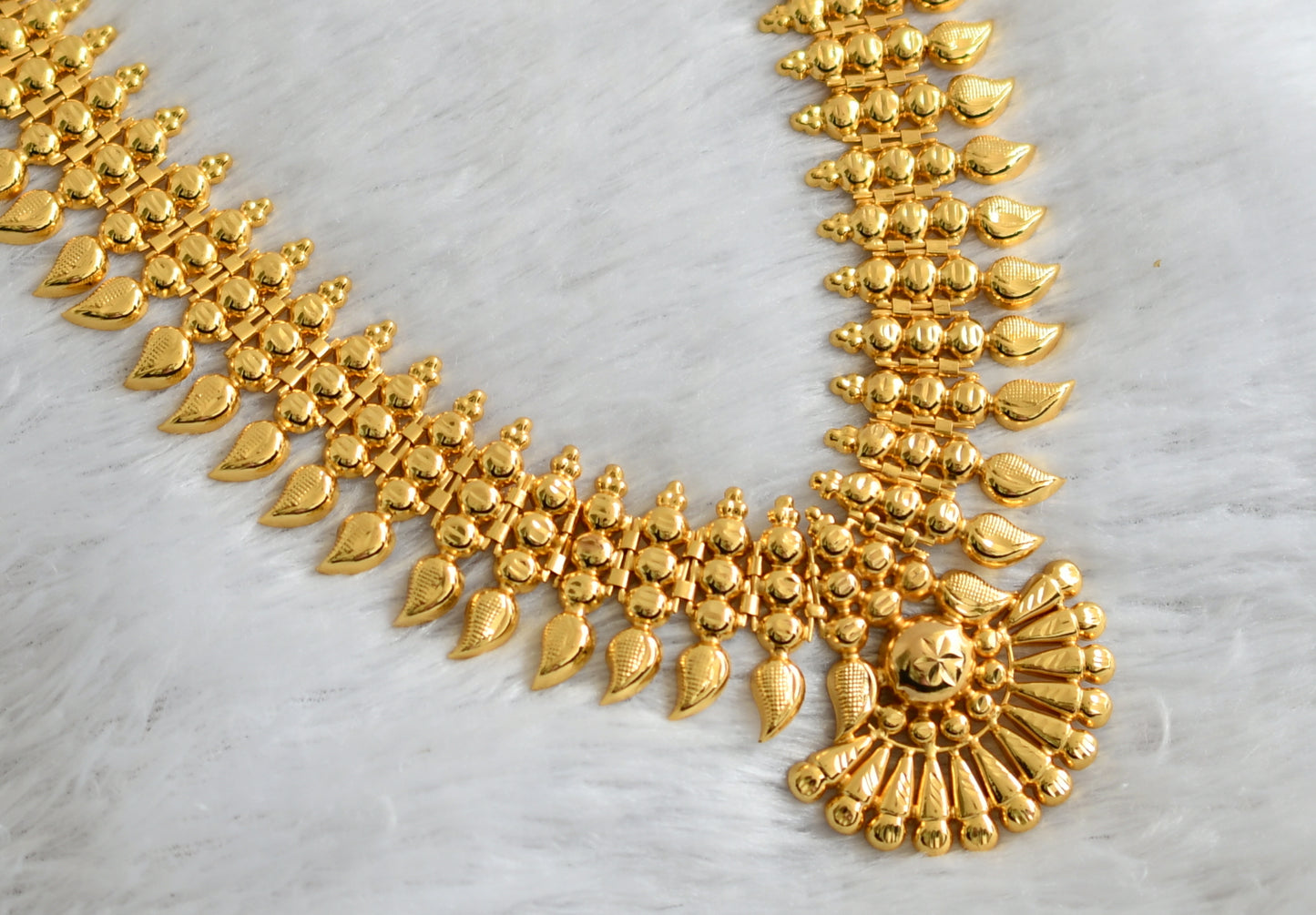 Gold tone kerala style mango haar dj-47448