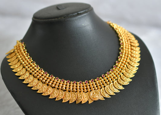 Gold look alike kerala style lakshmi mango necklace dj-47451