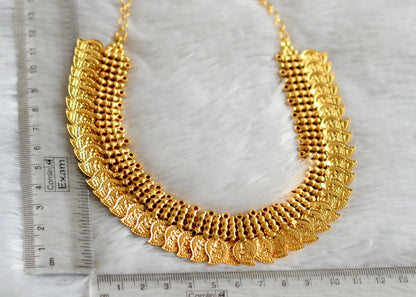 Gold look alike kerala style lakshmi mango necklace dj-47451